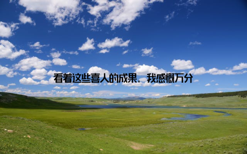 看着这些喜人的成果, 我感慨万分