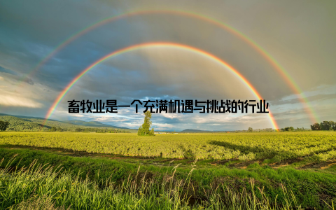 畜牧业是一个充满机遇与挑战的行业