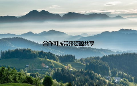 合作可以带来资源共享