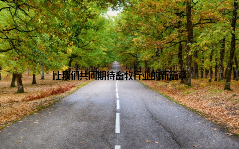 让我们共同期待畜牧行业的新篇章