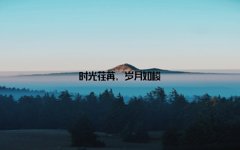 时光荏苒, 岁月如梭