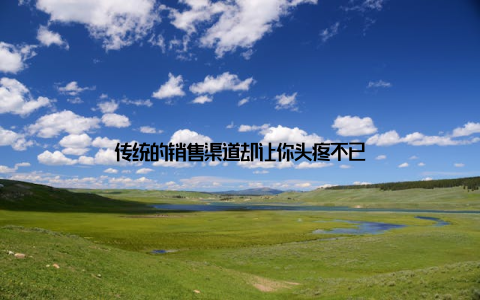 传统的销售渠道却让你头疼不已