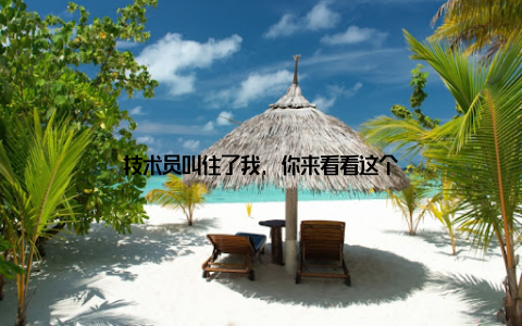 技术员叫住了我, 你来看看这个