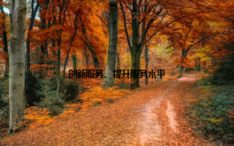 创新服务, 提升服务水平