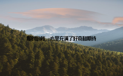 那时的我, 心里充满了好奇和期待