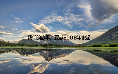 我们的故事, 要从2008年说起