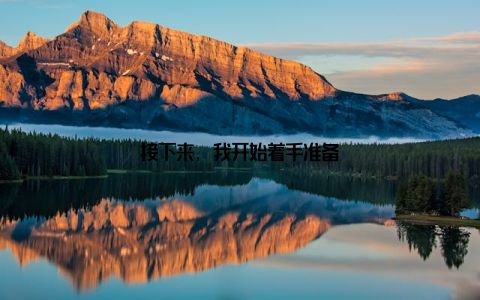 接下来, 我开始着手准备