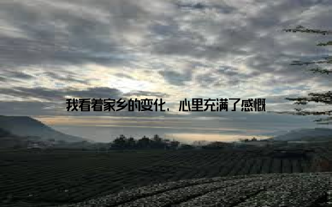 我看着家乡的变化, 心里充满了感慨