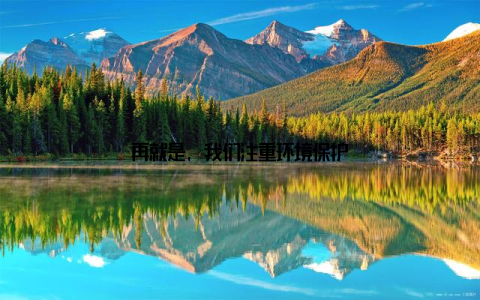再就是, 我们注重环境保护
