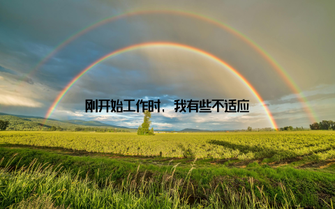 刚开始工作时, 我有些不适应