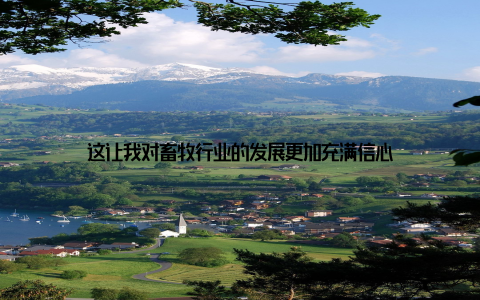 这让我对畜牧行业的发展更加充满信心