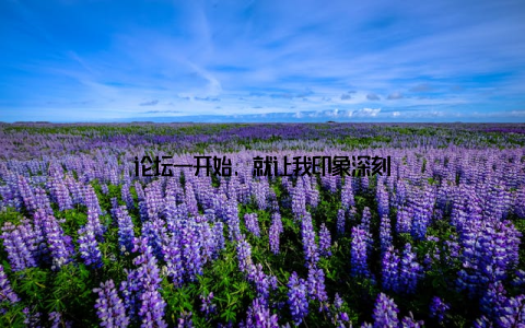 论坛一开始, 就让我印象深刻