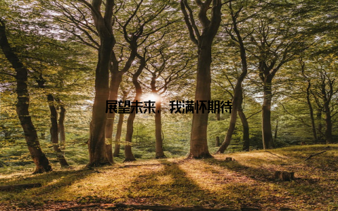 展望未来, 我满怀期待