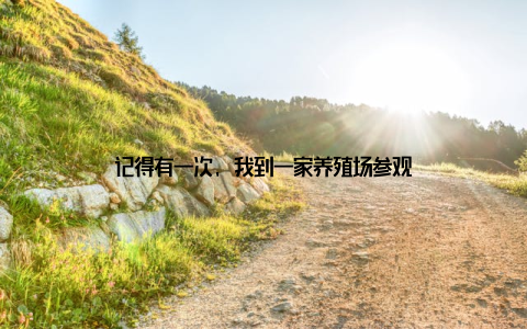 记得有一次, 我到一家养殖场参观