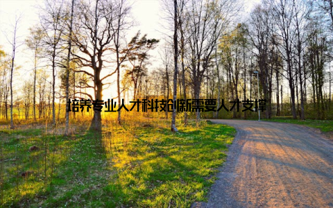 培养专业人才科技创新需要人才支撑