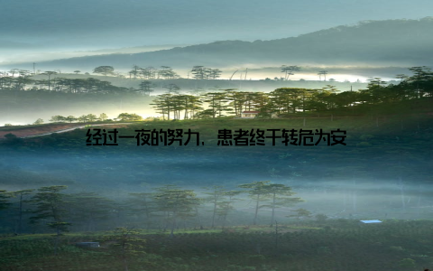 经过一夜的努力, 患者终于转危为安