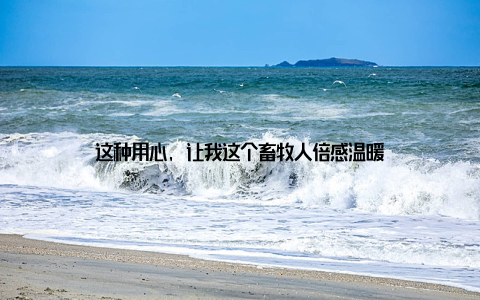 这种用心, 让我这个畜牧人倍感温暖